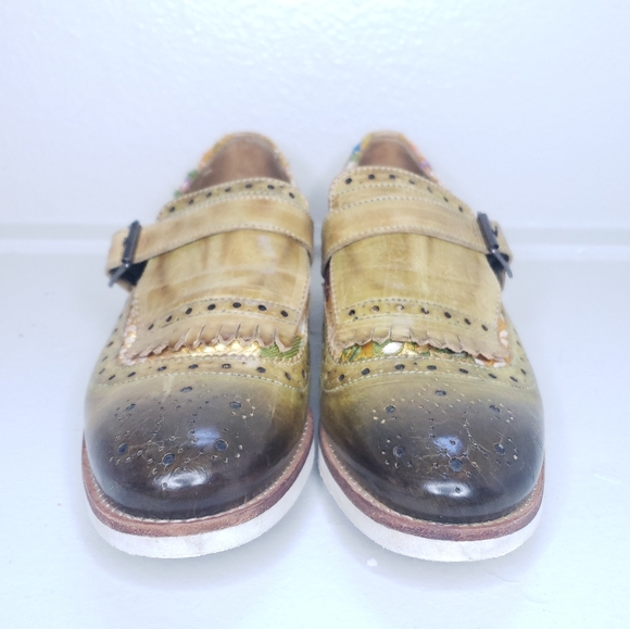 Melvin & Hamilton Amelie Leather Monk Loafers Size 10 - Picture 3 of 15